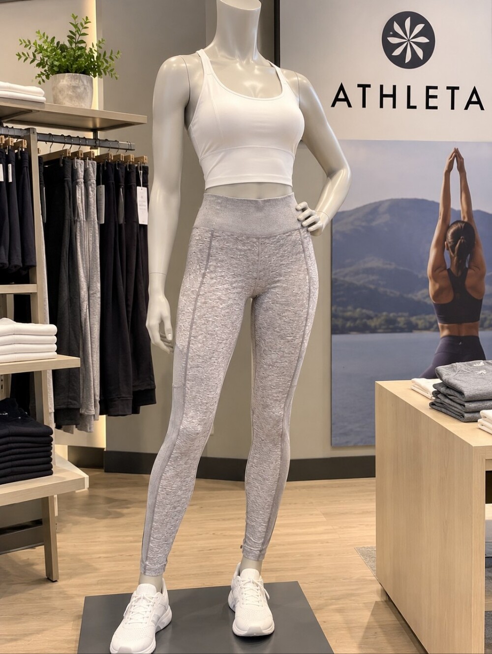 Athleta Heather Gray Women's High-Waist Leggings